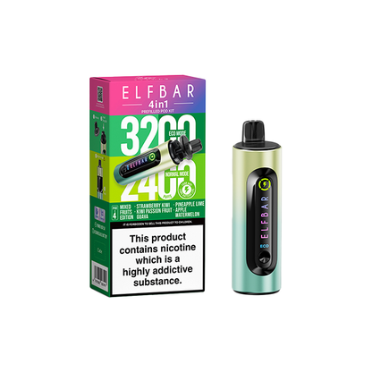 20mg Elf Bar 4 in 1  Pod Vape Kit 3200 Puffs