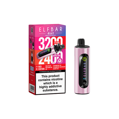 20mg Elf Bar 4 in 1  Pod Vape Kit 3200 Puffs